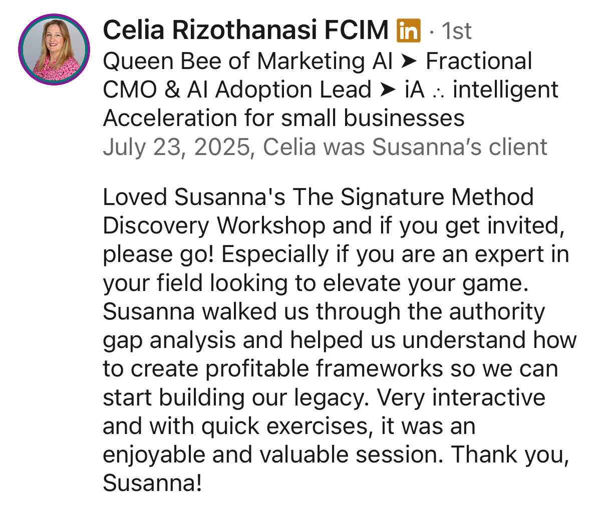 Workshop review