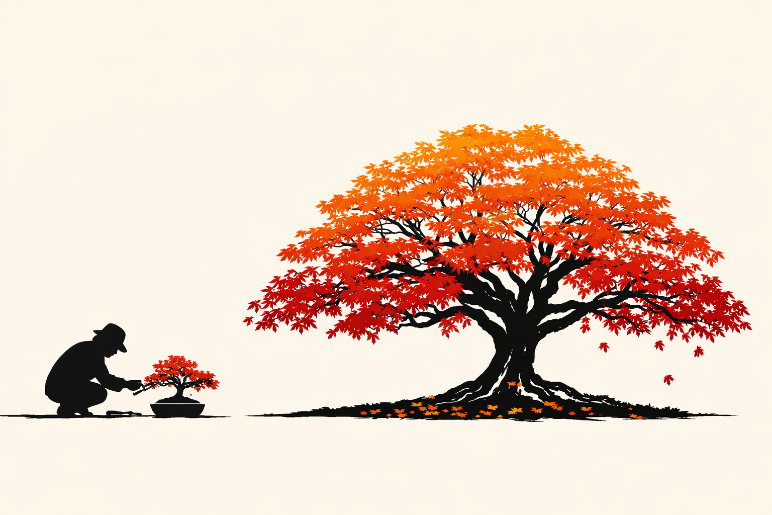 Maple and the Bonsai Maple and the Bonsai image created by AI on specific directions by the author, Susanna Reay