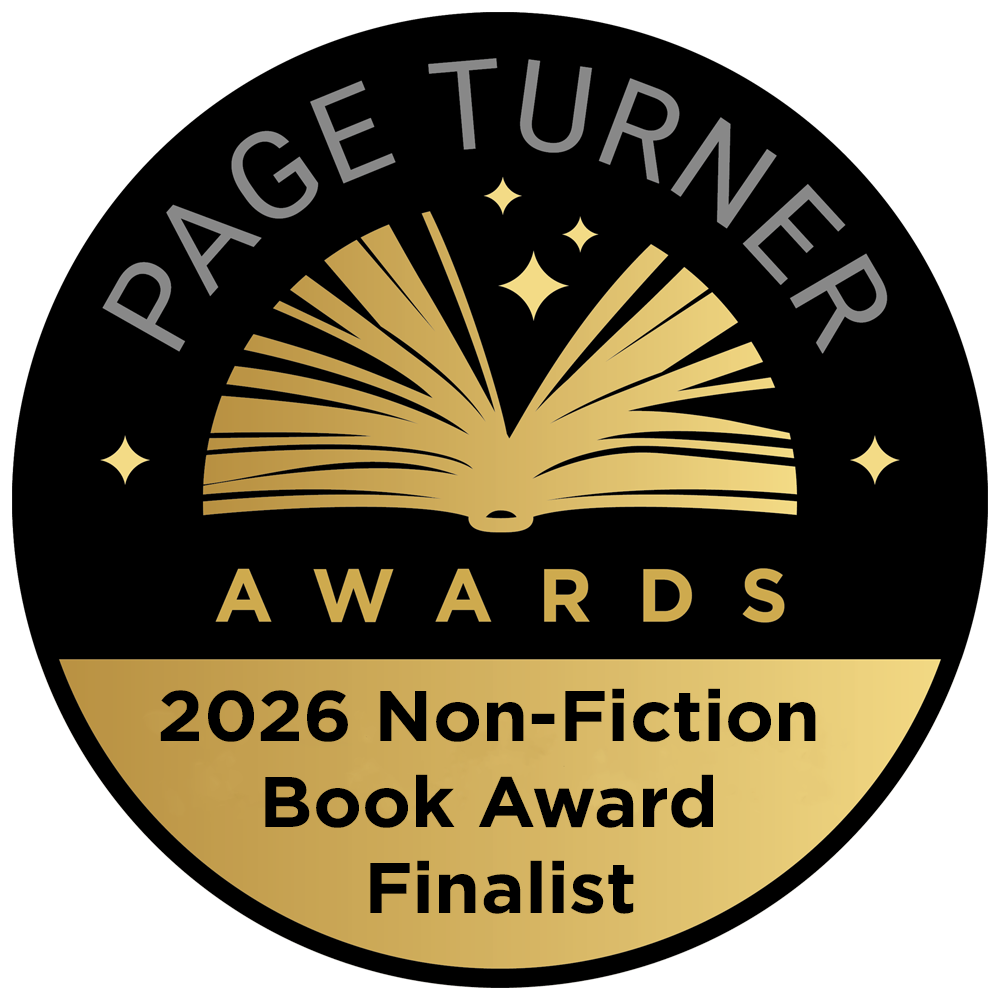 2026 Non-Fiction Book Award Finalist - Badge Page Turner Awards - 1000x1000 - Page Turner Awards Brand Badge By Kent Wynne (C)